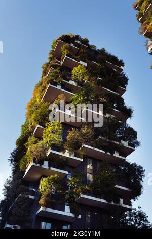 Alto edificio con giardino verticale Foto Stock