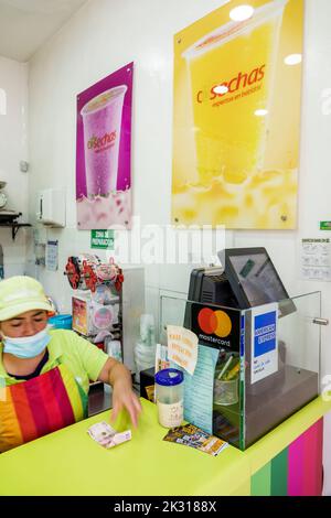 Bogotà Colombia, Chapinero Norte Carrera 11, ristoranti che mangiano fuori caffè informali, bistrot, bistrot, Cosechas Smoothie Shop Foto Stock