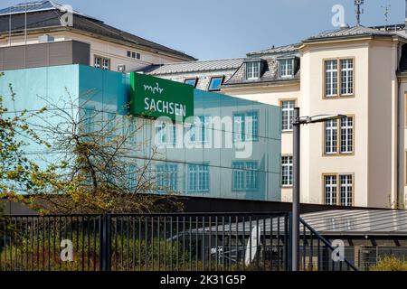 Mitteldeutscher Rundfunk (MDR), Landesfunkhaus Sachsen a Dresda Foto Stock