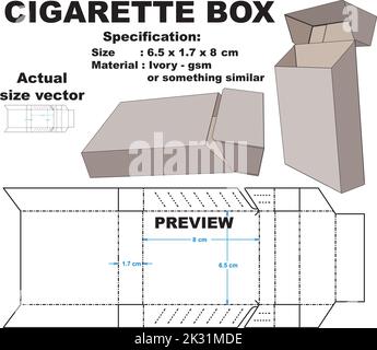 Linea di caselle Cigarrete Illustrazione Vettoriale