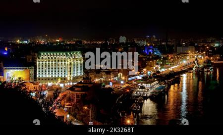 Scena notturna di Kyiv, Ucraina Foto Stock