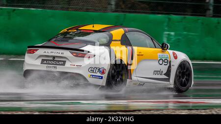 09 BOURGOIS Philippe (fra), corso Chazel Technologie, Alpine A110 CUP, azione in occasione del 5th° round della Alpine Europa Cup 2022, dal 23 al 25 settembre sull'Autodromo Nazionale di Monza a Monza - Foto Marc de Mattia/DPPI Foto Stock