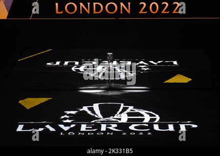 Una visione generale della Laver Cup in vista del secondo giorno della Laver Cup alla O2 Arena, Londra. Data immagine: Sabato 24 settembre 2022. Foto Stock