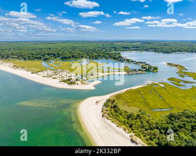 Vista aerea di Towd Point, Southampton Foto Stock