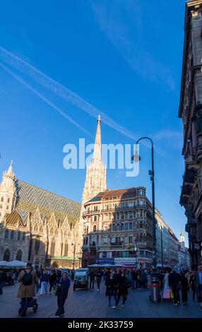 Vienna: Cattedrale di Santo Stefano (Stephansdom) nel 01. Città vecchia, Vienna, Austria Foto Stock