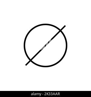 Set vuoto o set nullo o simbolo dell'icona zero barrato in matematica Illustrazione Vettoriale