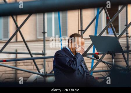 Roma, Italia 22/09/2022: 'Insieme per Italia', coalizione di destra chiusura della campagna elettorale per le elezioni generali italiane. Silvio Berlusconi © Andrea Sabbadini Foto Stock