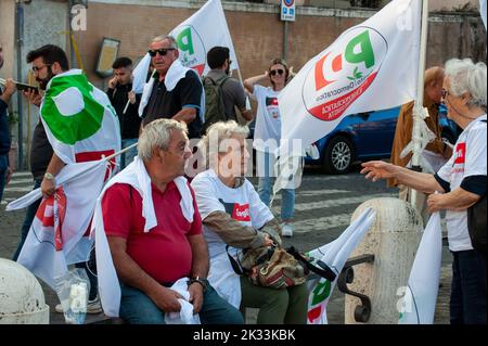 Roma, Italia 23/09/2022: Il Partito democratico chiude la campagna elettorale per le elezioni politiche italiane. Piazza del Popolo. © Andrea Sabbadini Foto Stock