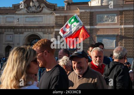 Roma, Italia 23/09/2022: Il Partito democratico chiude la campagna elettorale per le elezioni politiche italiane. Piazza del Popolo. © Andrea Sabbadini Foto Stock