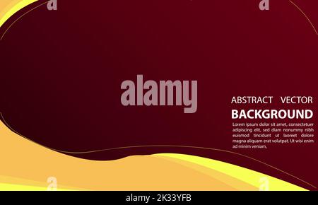 Uno sfondo vettoriale giallo e rosso scuro astratto con testo di esempio Illustrazione Vettoriale