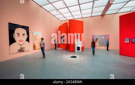 Mostra 'Feeling', Pinakothek der moderne, Monaco, Baviera alta, Baviera, Germania Foto Stock