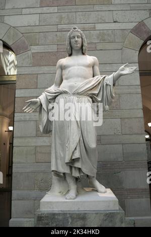 Stoccolma, Svezia, settembre 2022: Varie statue esposte al Museo Nazionale di Belle Arti (Nationalmuseum) Foto Stock