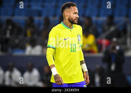 NEYMAR JR del Brasile durante la partita di calcio internazionale amichevole tra Brasile e Ghana il 23 settembre 2022 all'Oceane Stadium di le Havre, Francia - Foto: Matthieu Mirville/DPPI/LiveMedia Foto Stock