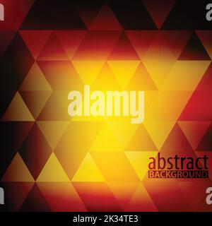 Abstarct rosso scuro e giallo motivo con triangoli. Vettore Illustrazione Vettoriale
