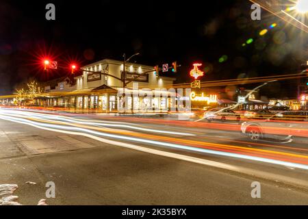 WY05079-00..... WYOMING - Jackson di notte. Foto Stock