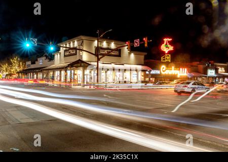 WY05080-00..... WYOMING - Jackson di notte. Foto Stock