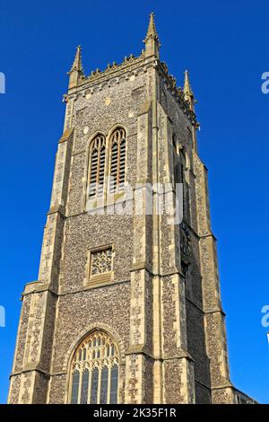 Cromer chiesa torre, architettura medievale, chiese, Norfolk , Inghilterra, REGNO UNITO Foto Stock