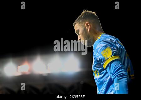 Il difensore dell'Unione di Philadelphia Kai Wagner prepara un calcio d'angolo. Foto di Don Mennig - Alamy Live News Foto Stock