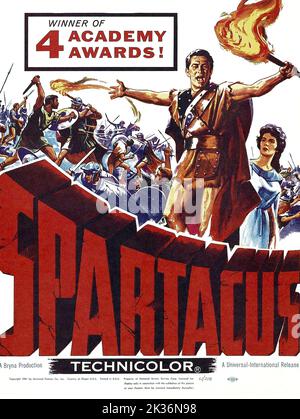 Spartacus 1960. Poster Spartacus Movie. Kirk Douglas Foto Stock