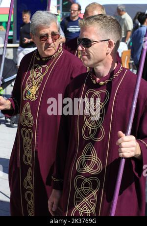 Bardi del National Eisteddfod 2018, a Cardiff Bay, Galles Foto Stock