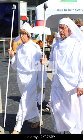 Bardi del National Eisteddfod 2018, a Cardiff Bay, Galles Foto Stock