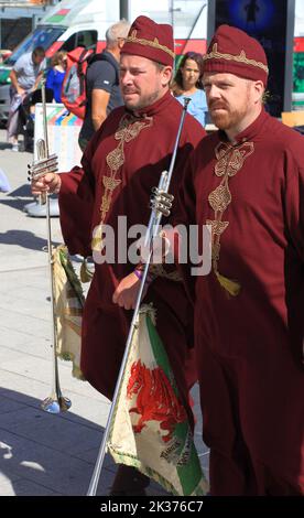 Bardi del National Eisteddfod 2018, a Cardiff Bay, Galles Foto Stock