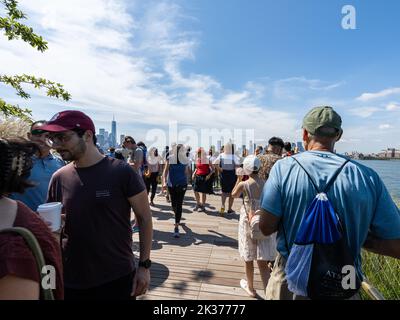 Turisti a Little Island Foto Stock