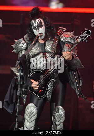 WEST PALM BEACH, Florida - 21 SETTEMBRE: IL KISS si esibisce durante il 'End of the Road World Tour' presso l'Isthink Financial Amphitheater il 21 settembre 2022 a West Palm Beach, Florida. Credito: mpi04/MediaPunch Foto Stock