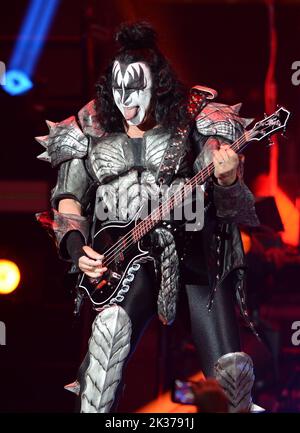 WEST PALM BEACH, Florida - 21 SETTEMBRE: IL KISS si esibisce durante il 'End of the Road World Tour' presso l'Isthink Financial Amphitheater il 21 settembre 2022 a West Palm Beach, Florida. Credito: mpi04/MediaPunch Foto Stock