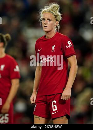 Jasmine Matthews di Liverpool durante il Barclays Women's Super League match ad Anfield, Liverpool. Data immagine: Sabato 24 settembre 2022. Foto Stock