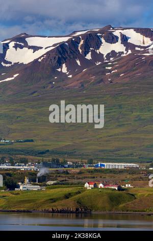 Eyjaffjordur, Akureyri, Islanda, Europa Foto Stock