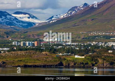 Eyjaffjordur, Akureyri, Islanda, Europa Foto Stock