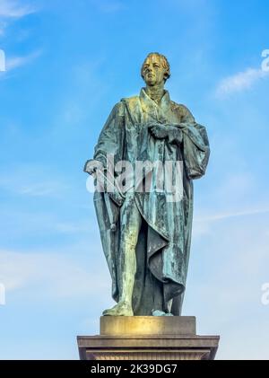 William Pitt la statua più giovane, George Street, Edimburgo, Scozia, Regno Unito. Foto Stock