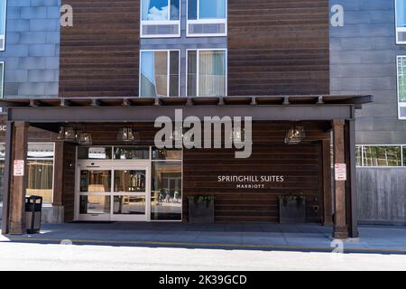 Jackson, Wyoming - 20 luglio 2022: L'hotel Springhill Suites by Marriott nel centro di Jackson Foto Stock