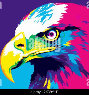 pop art eagle Foto Stock