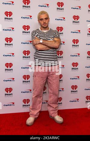 Las Vegas, Stati Uniti. 24th Set, 2022. Lauv (Ari Staprans Leff) arriva al festival musicale iHeartradio il 24 settembre 2022 a Las Vegas, Nevada (Foto di Daniel DeSlover/Sipa USA) Credit: Sipa USA/Alamy Live News Foto Stock