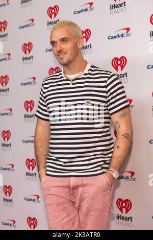 Las Vegas, Stati Uniti. 24th Set, 2022. Lauv (Ari Staprans Leff) arriva al festival musicale iHeartradio il 24 settembre 2022 a Las Vegas, Nevada (Foto di Daniel DeSlover/Sipa USA) Credit: Sipa USA/Alamy Live News Foto Stock