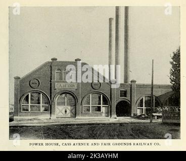 Power House Cass Avenue e Fair Grounds Railway Co. Dall'articolo LE FERROVIE DI STRADA DELLA ST. LOUIS, Missouri di William H. Bryan, M. E. dalla rivista di ingegneria DEDICATA AL PROGRESSO INDUSTRIALE Volume VIII Aprile-Settembre, 1895 NEW YORK The Engineering Magazine Co Foto Stock