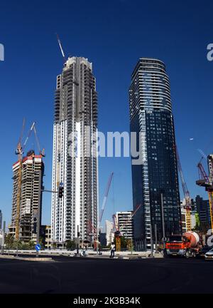 Cambiare skyline a Tel-Aviv, Israele. Foto Stock