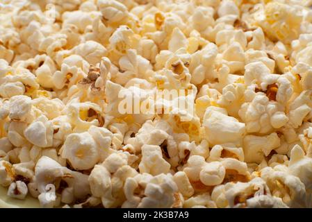 Fresco farfalla pop corn sfondo primo piano vista Foto Stock