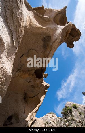 Costa selvaggia della Sardegna, isola Caprera Foto Stock