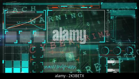 Immagine dell'elaborazione dei dati su lucchetto Foto Stock