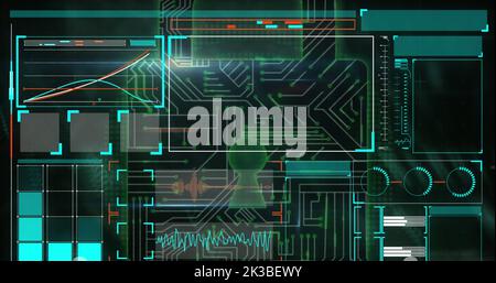Immagine dell'elaborazione dei dati su lucchetto Foto Stock