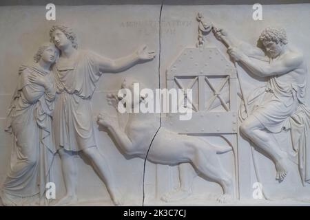 Museo Barracco. Roma Italia intonaco modello per un rilievo marmoreo Eudoro e Cimodocea attendono il martirio 1820 Foto Stock