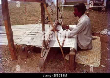 Pit Loom, cotone Foto Stock