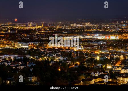 Vista della valle dell'Elba verso la capitale dello stato di Dresda Foto Stock