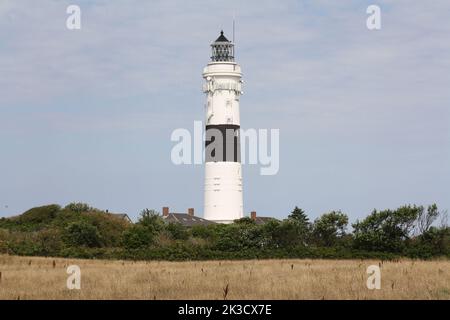 Faro di Kampen 'Langer Christian' a Kampen su Sylt Foto Stock