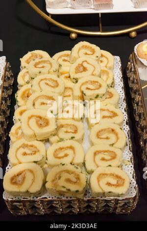 gruppo di deliziose fette di maiale con rousong Foto Stock