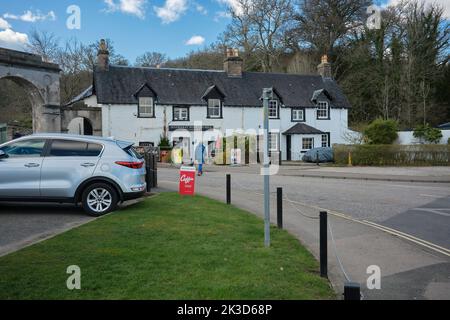 Elevazione frontale del Mulino di Inverary Woollen a Inverary. Argyll e Bute Foto Stock