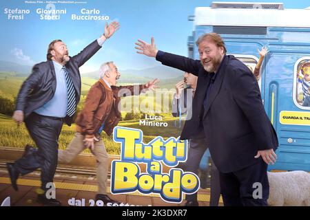 Roma, Italia. 26th Set, 2022. L'attore italiano Stefano Fresi durante la fotocall del film tutti a Bando. Roma (Italia) 26 Settembre 2022 Credit: dpa/Alamy Live News Foto Stock